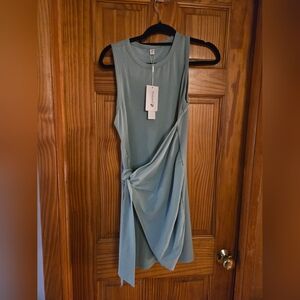 Sleeveless Sage Knot-Front Dress NWT